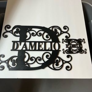2 name signs with matching refrigerator magnets. Any name any color!